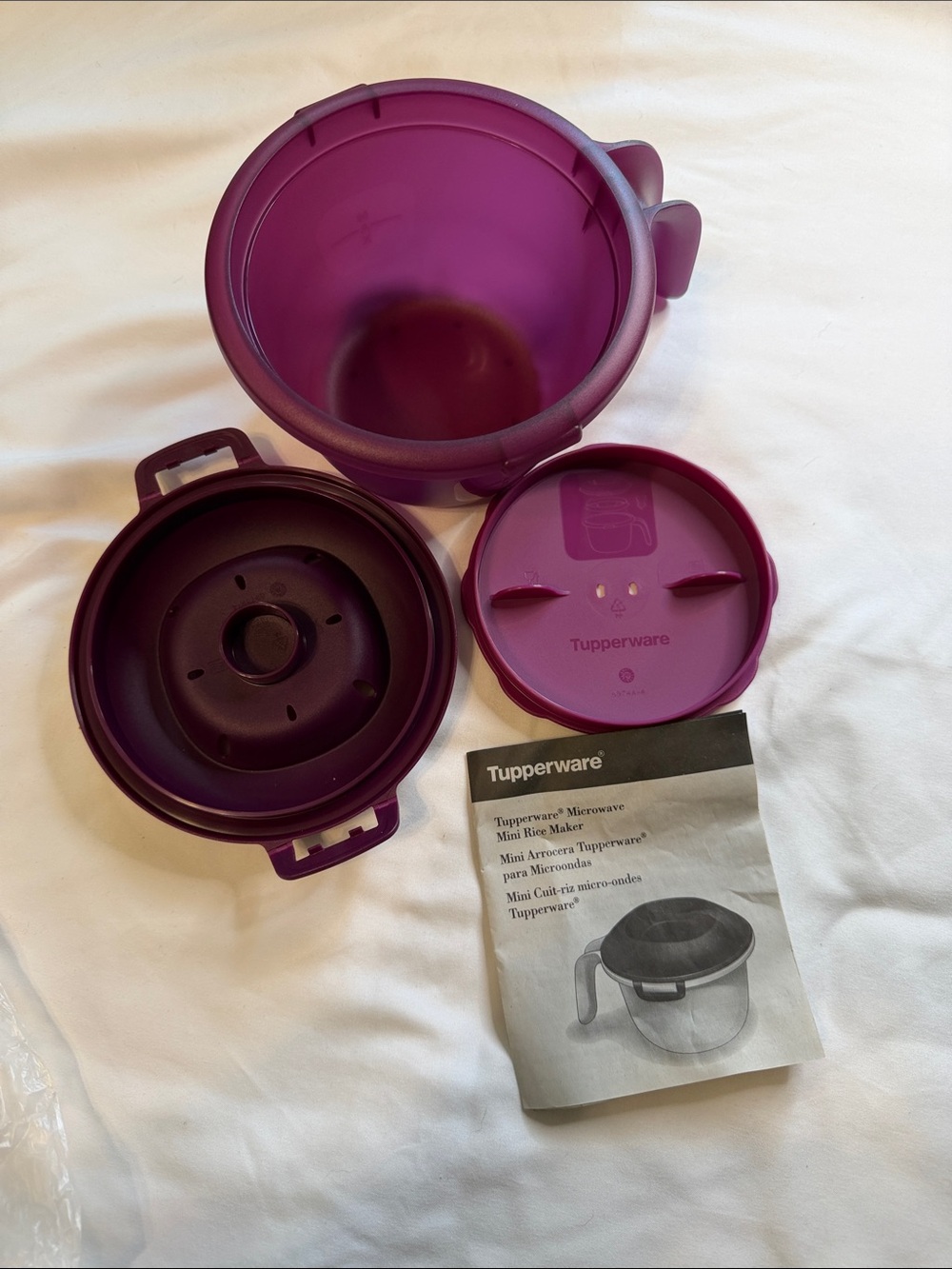 Tupperware Deep Plum Microwave Mini Rice Maker - Picture 2 of 2